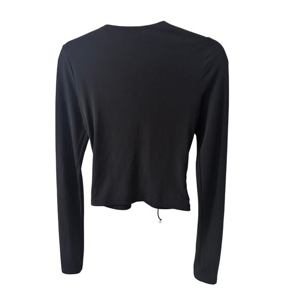 I.AM.GIA Sapphira Lace-Up Top Long Sleeve Y2K 90s It Girl Black, size M - Picture 10 of 10
